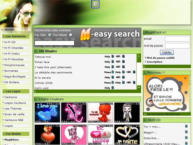 Telecharger sonneries, videos, jeux, mp3 mobile 