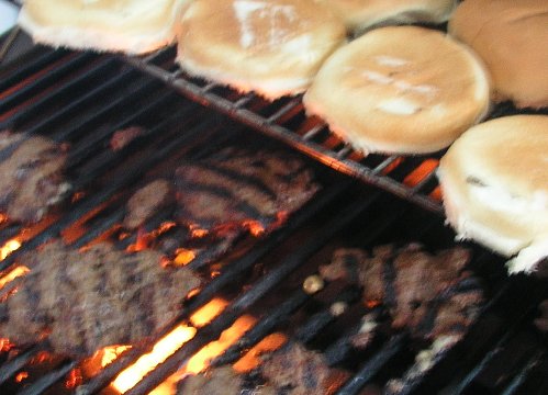 charcoal hamburger