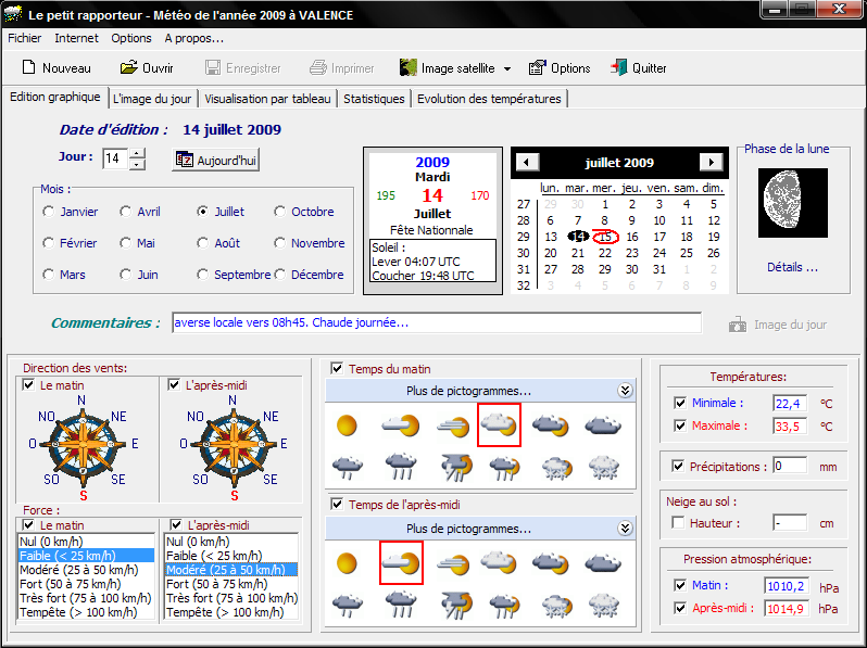 relev&eacute; du 14-07-2009