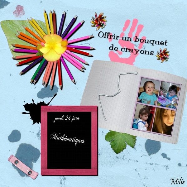 bouquet de crayons-kit Sandrinette w
