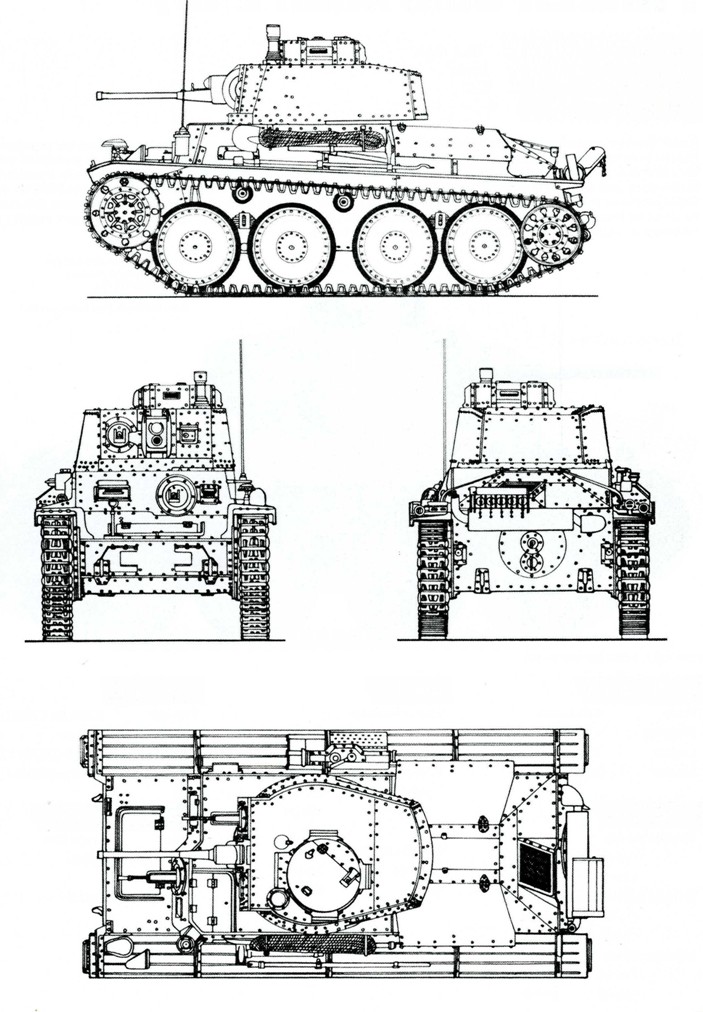 PanzerKampfwagen 38 (t) Ausf. B, C & D 090828102248704394335324