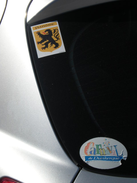 Sticker Vlaanderen  Flandre op uw auto 090918080553440054473139