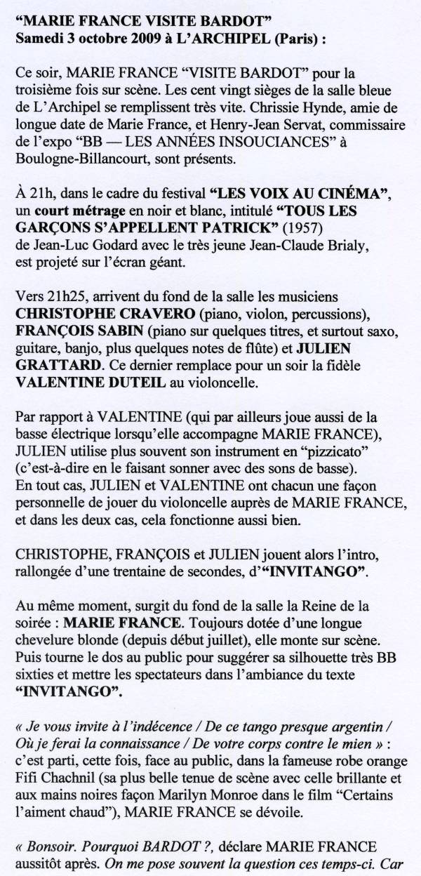 "MARIE FRANCE visite BARDOT" 28/10/2009 Centre Pompidou (Paris) : compte-rendu 091011035702853864616828