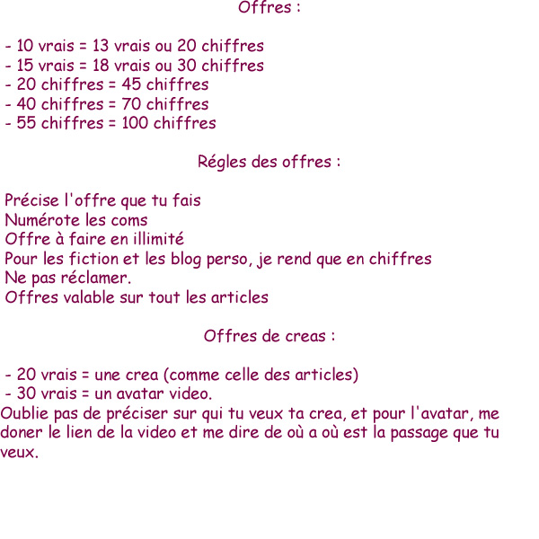 offre OURICON