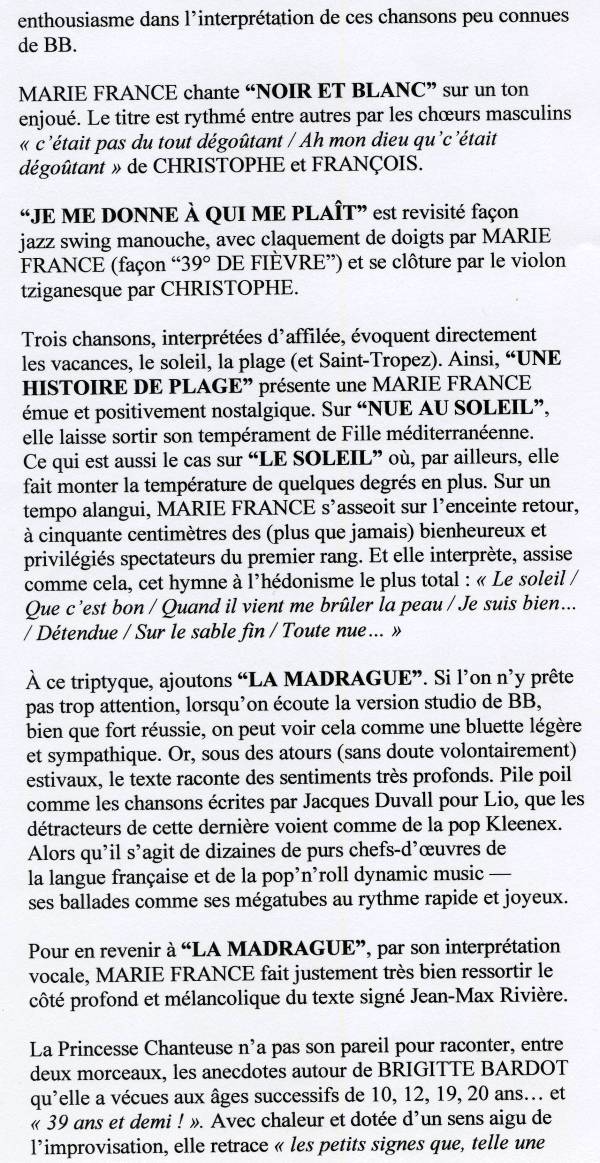 MARIE FRANCE 10/07/2019 Castel (Paris) : compte rendu 091101021057853864760931
