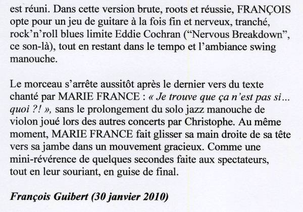 MARIE FRANCE 25/01/2010 ROND-POINT (Paris) : compte-rendu 100131014417853865348898
