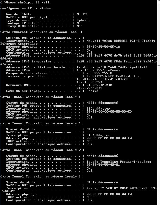 ipconfigall