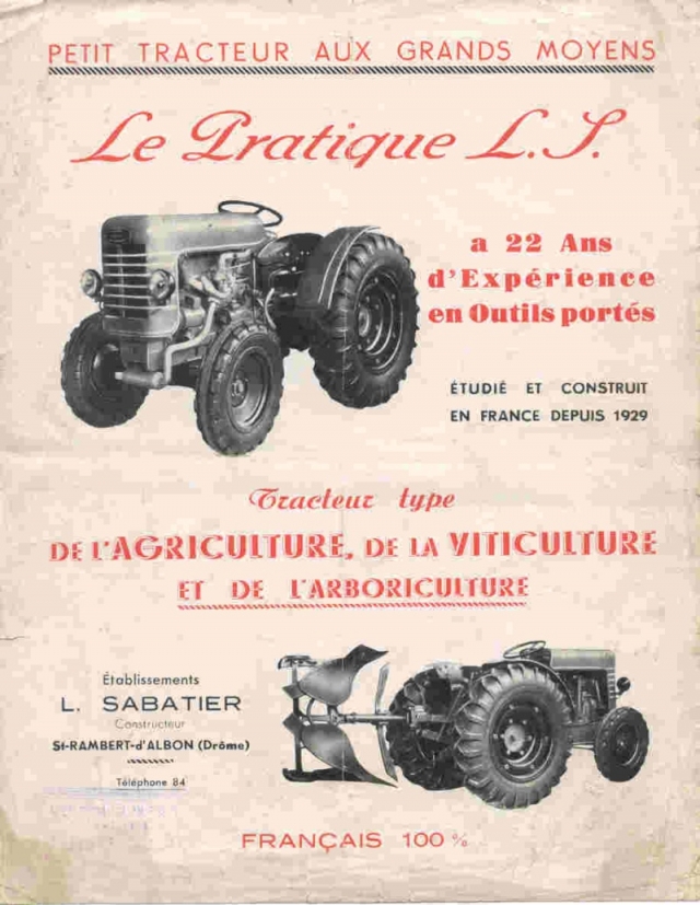 SABATIER : Recensement des tracteurs de St Rambert d'Albon 100219071656823775477251